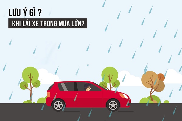  lái xe trời mưa